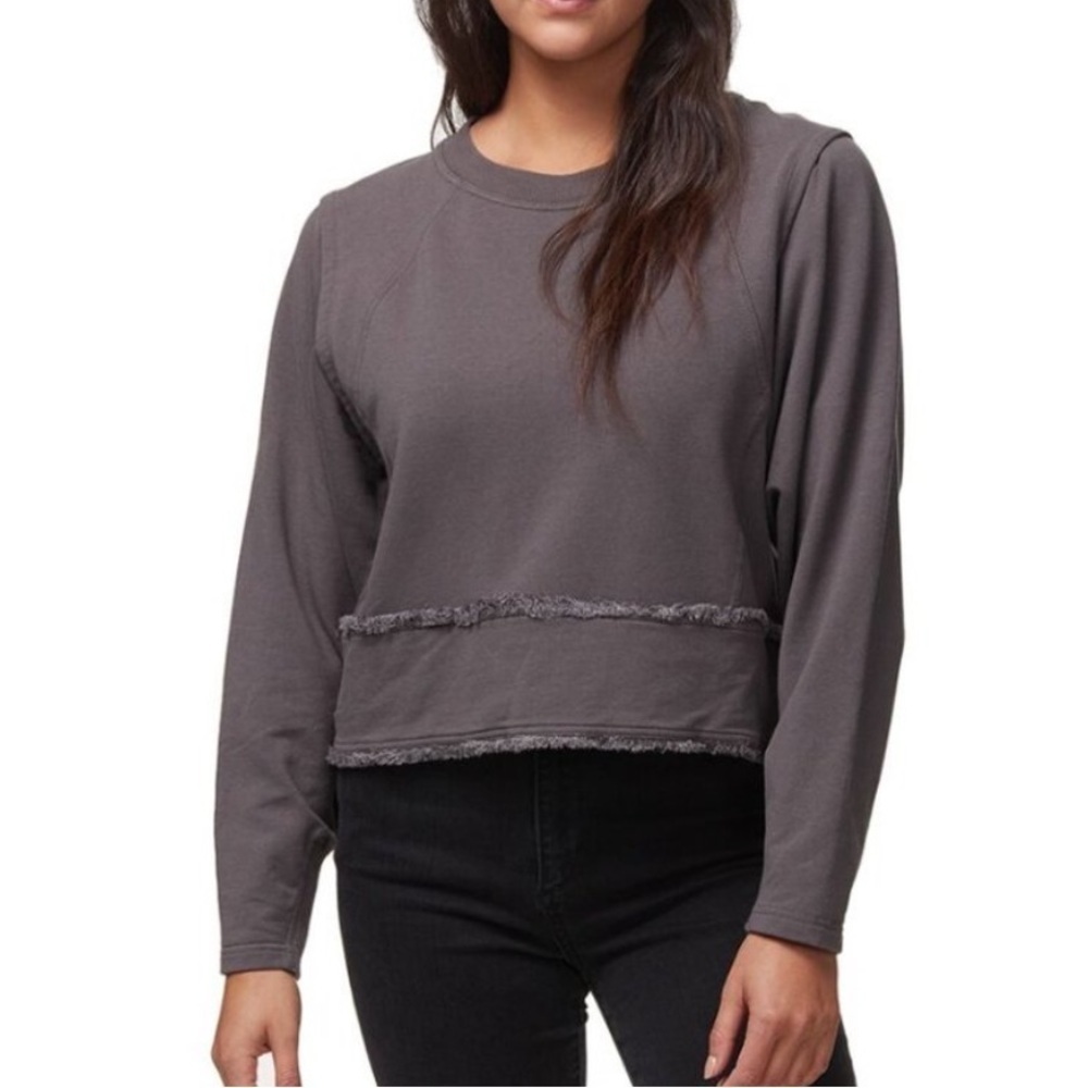 Free People FP Movement Where The Wind Blows Gray Pullover Sweatshirt - Picture 3 of 14